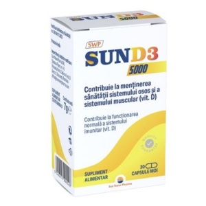 Sun D3, 5000 UI, 30 capsule, Sun Wave Pharma