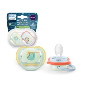 Suzete Ultra Air, Lenes/Tigru, 0-6 luni, SCF376/24, 2 buc, Philips Avent