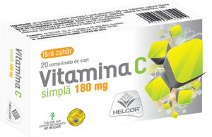 Vitamina C simpla 180 mg , 20 comprimate , Helcor