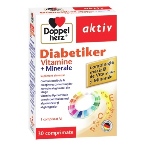 Vitamine si minerale Diabetiker Aktiv, 30 comprimate, Doppelherz