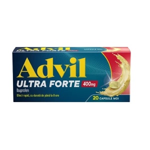 Advil Ultra Forte 400mg, 20 capsule moi, Haleon