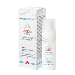 AZN Crema adjuvanta in tratamentul tenului acneic , 30 ml, Braderm