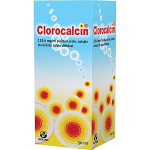 Clorocalcin picături orale, soluţie, 133,6 mg/ml, 50 ml, Biofarm