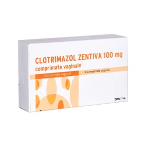 Clotrimazol, 100 mg, 12 comprimate vaginale, Zentiva