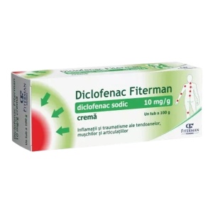 Diclofenac crema 10 mg/g, 100g, Fiterman