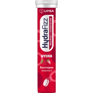 Electroliti cu aroma de capsuni Hydra Hydrafizz, 16 comprimate efervescente, Upsa