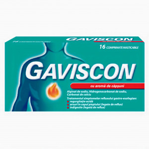 Gaviscon capsuni, 16 comprimate masticabile, Reckitt Benckiser