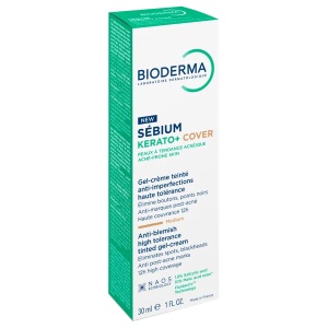 Gel crema nuantator anti-imperfectiuni Sebium Kerato+ Cover, 30 ml, Bioderma