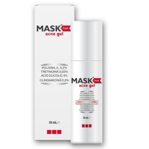 Gel pentru tratamentul acneei inflamatorii Mask Plus, 30 ml, Meditrina