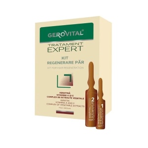 Kit regenerare par Tratament Expert, 10 fiole x 10 ml, 10 fiole x 5 ml, Gerovital