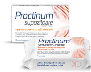 Pachet Proctinum 10 supozitoare + Servetele umede 72 bucati Gratuit, Zdrovit