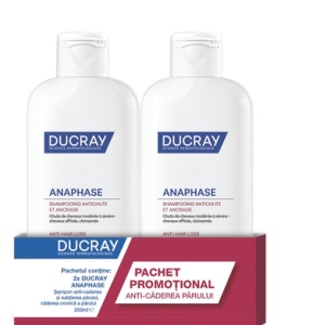 Pachet Sampon impotriva caderii parului Anaphase, 200 ml + 200 ml, Ducray