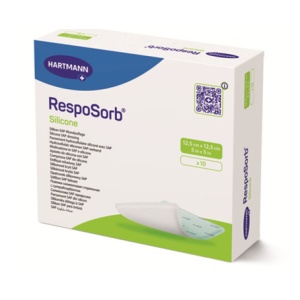 Pansament RespoSorb Silicone, 12,5 x 12,5 cm, 10 bucati, Hartmann