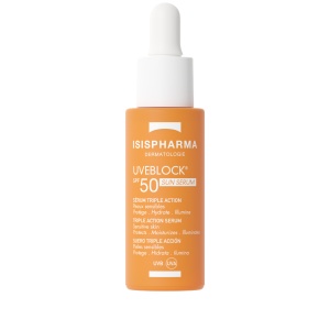 Ser cu tripla actiune si protectie solara SPF 50 Uveblock, 28 ml, IsisPharma