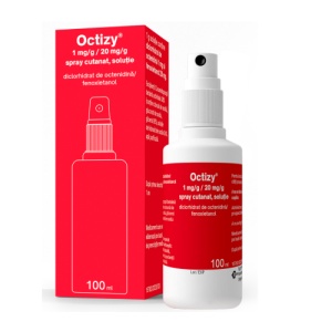 Spray antiseptic Octizy, 1 mg/g/20 mg/g, 50 ml, Egis Pharmaceuticals
