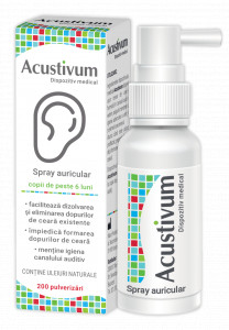Spray auricular Acustivum, 20 ml, Zdrovit