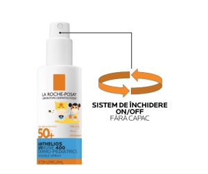 Spray invizibil cu protectie solara SPF 50+ pentru copii Anthelios UVMune 400 Dermo-Pediatrics, 200 ml, La Roche-Posay
