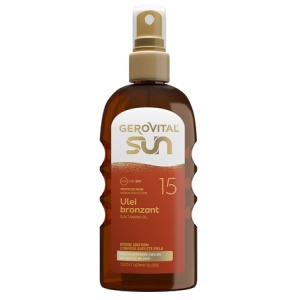 Ulei bronzant cu SPF 15 Sun, 150 ml, Gerovital