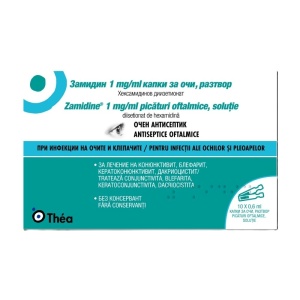 Zamidine, 1mg/ml picaturi oftalmice, solutie, 10 x 0,6 ml unidoze, Laboratoires Thea