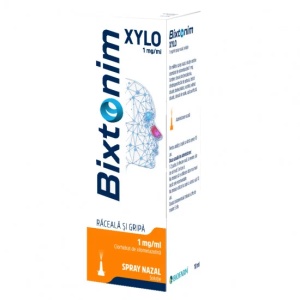 Bixtonim Xylo spray nazal adulti 0.1%, 10ml, Biofarm