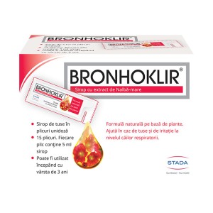 Bronhoklir sirop tuse uscata + nalba 5 ml x 15 plicuri , Stada