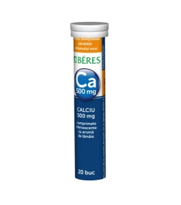 Calciu 500mg, 20 comprimate efervescente, Beres Pharmaceuticals