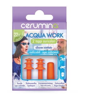 Cerumina AQUA WORK - dopuri pentru urechi din silicon injectat , 2 bucati, Pietrasanta Pharma