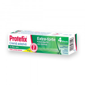 Crema adeziva pentru fixarea protezei dentara cu aloe vera Extra-Forte, 47 g, Protefix