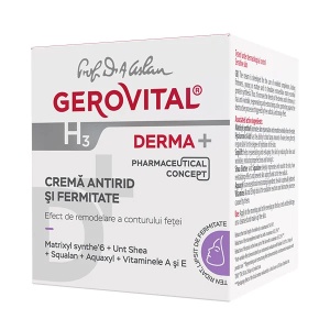 Crema antirid si fermitate GH3 Derma+, 50ml, Gerovital