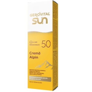 Crema de fata cu SPF 50 Alpin Sun, 50 ml, Gerovital