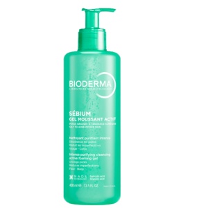 Gel spumant activ pentru piele mixta, grasa si predispusa la acnee Sebium, 400 ml, Bioderma