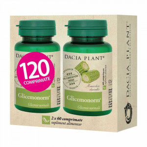 Glicemonorm, 60 comprimate + 1 cutie gratis, Daciaplant