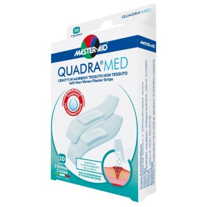 MASTER-AID Plasturi piele sensibila Quadra Med 2 marimi x20buc