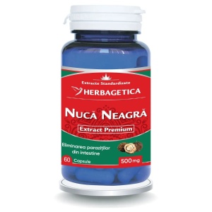 Nuca neagra, 500 mg, 60 capsule, Herbagetica