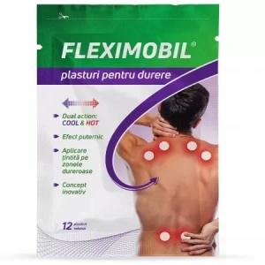 Plasturi cu hidrogel pentru durere Fleximobile, 12 plasturi, Fiterman Pharma