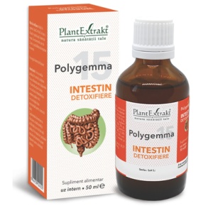 Polygemma 15, Intestin detoxifiere, 50 ml, Plant Extrakt