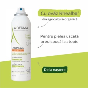 Spray emolient pentru piele uscata Exomega Control, 200ml, A-Derma