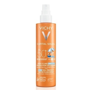 Spray fluid cu protectie solara SPF 50+ pentru copii Capital Soleil Kids Cell Protect, 200 ml, Vichy