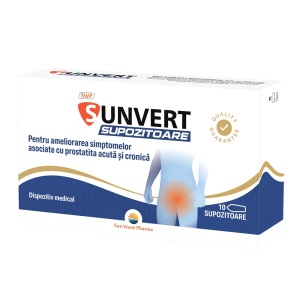 Supozitoare Sunvert, 10 bucati, Sun Wave Pharma