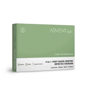 Test rapid infectii urinare 4 in 1, 1 cutie x 2 teste, Advent Life