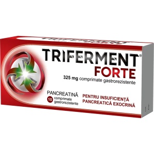 Triferment Forte 325mg, 10 comprimate gastrorezistente, Biofarm