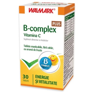 B Complex Plus Vitamina C, 30 tablete, Walmark