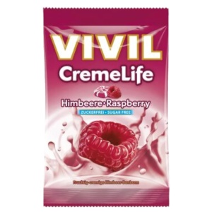 Bomboane Cremoase cu Zmeura fara Zahar, 90g, VIVIL