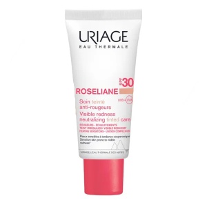 Crema CC anti-roseata cu SPF30 Medium Tint Roseliane, 40 ml, Uriage
