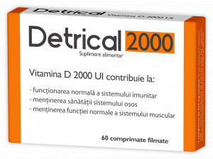 Detrical Vitamina D 2000UI, 60 comprimate, Zdrovit