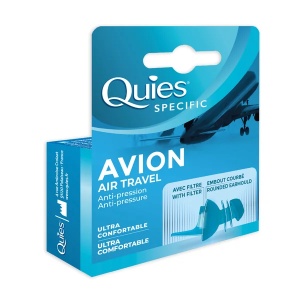 Dopuri din silicon pentru protectie auditiva in avion Air Travel, 1 pereche, Quies