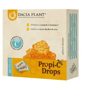 Dropsuri cu propolis si vitamina C Propi-C, 20 dropsuri, Dacia Plant