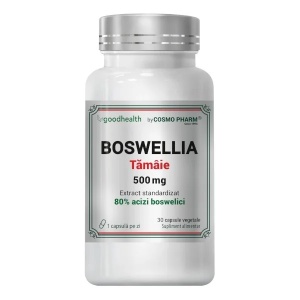 Extract de tamaie Boswellia Serrata, 500 mg, 30 capsule vegetale, Cosmopharm