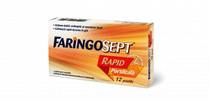 Faringosept Rapid Portocala, 2 mg/0,6 mg/1,2 mg, 12 pastile, Terapia
