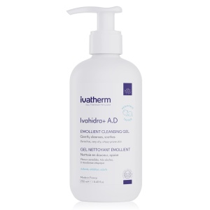 Gel de spalare emolient cu efect calmant Ivahidra+ A.D, 250 ml, Ivatherm